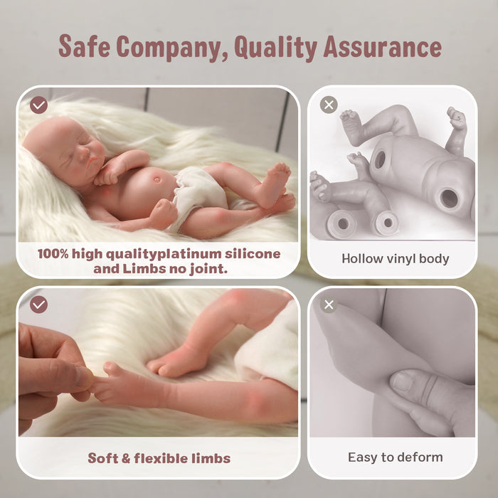 Babeside Noah 12"/16" Full Silicone Infant Baby Girl