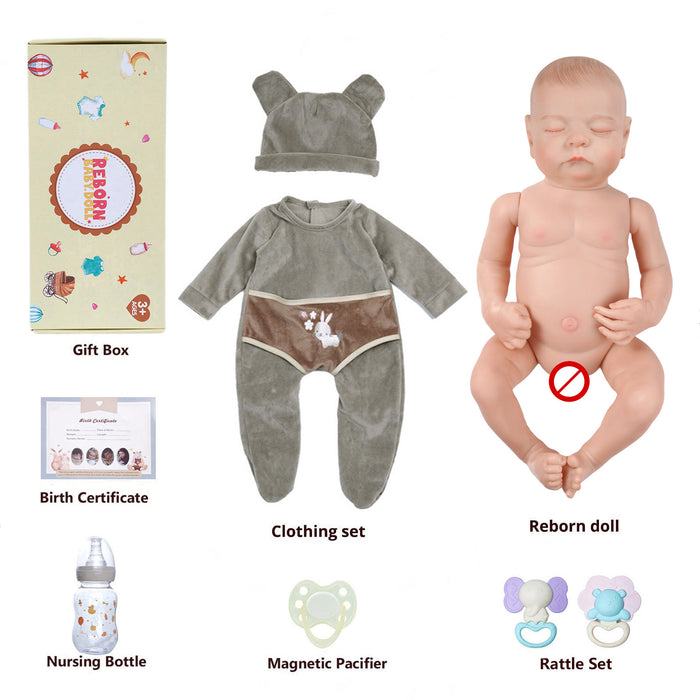 Babeside Noah 20" Adorable Reborn Baby Doll Green Suit Sleeping Infant Boy