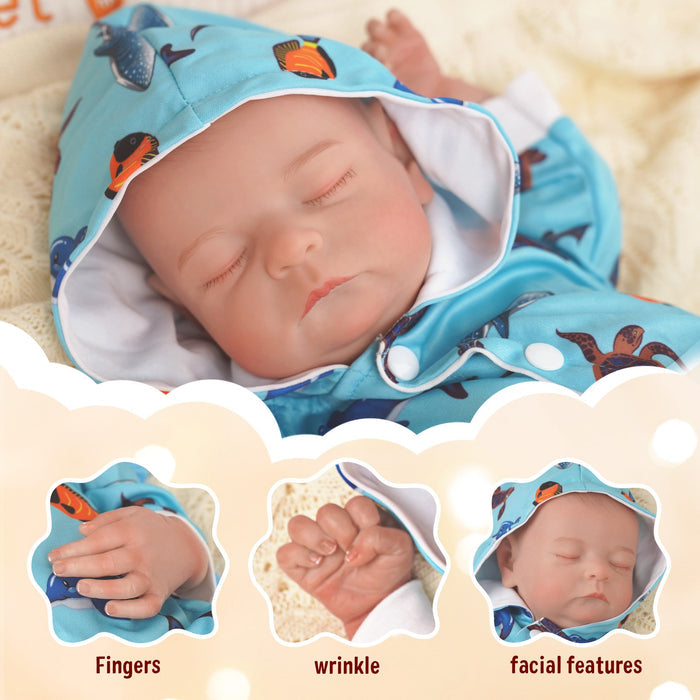 Babeside Noah 20" Realistic Reborn Baby Doll Infant Chubby Cheek Face Boy with Washable Body for Pleased Bathing