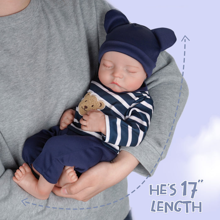 Babeside Noah 20" Realistic Reborn Baby Doll Infant Chubby Cheek Face Boy with Washable Body for Pleased Bathing