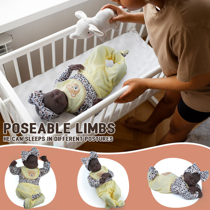 Babeside Noah 20" Realistic Reborn Baby Dolls Infant Boy Adorable African American Asleep