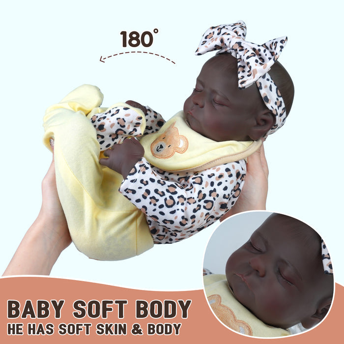 Babeside Noah 20" Realistic Reborn Baby Dolls Infant Boy Adorable African American Asleep