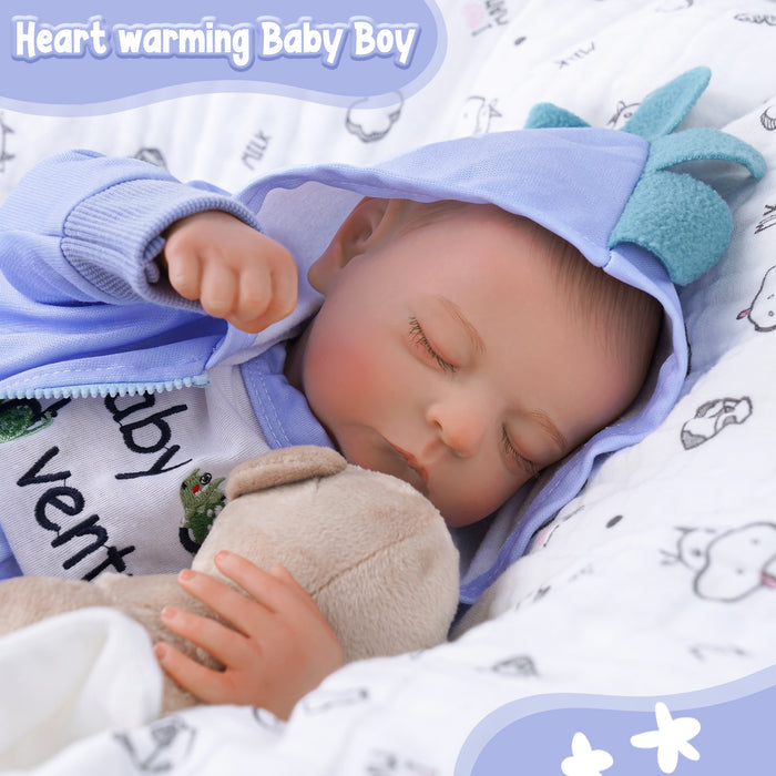 Babeside Noah 20" Realistic Reborn Baby Dolls Infant Lifelike Girl Sleeping Blue