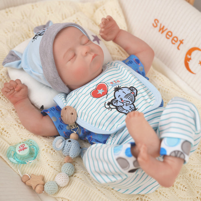 Babeside Noah 20" Realistic Reborn Infant Chubby Cheek Face Baby Doll with Washable Body for Pleased Bathing