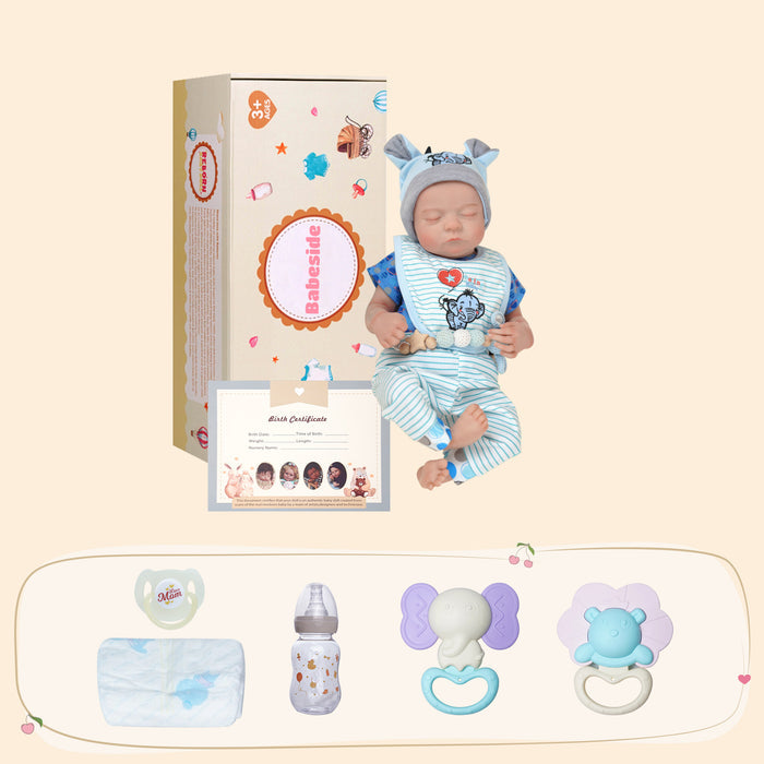 Babeside Noah 20" Realistic Reborn Infant Chubby Cheek Face Baby Doll with Washable Body for Pleased Bathing