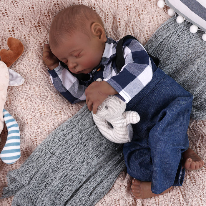 Babeside Noah Realistic 20" Infant Truly American African Reborn Baby Doll Boy
