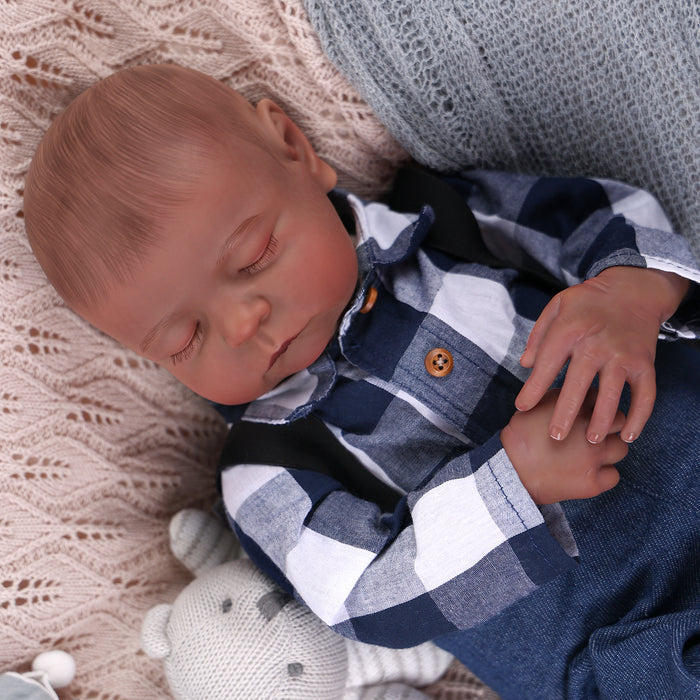 Babeside Noah Realistic 20" Infant Truly American African Reborn Baby Doll Boy