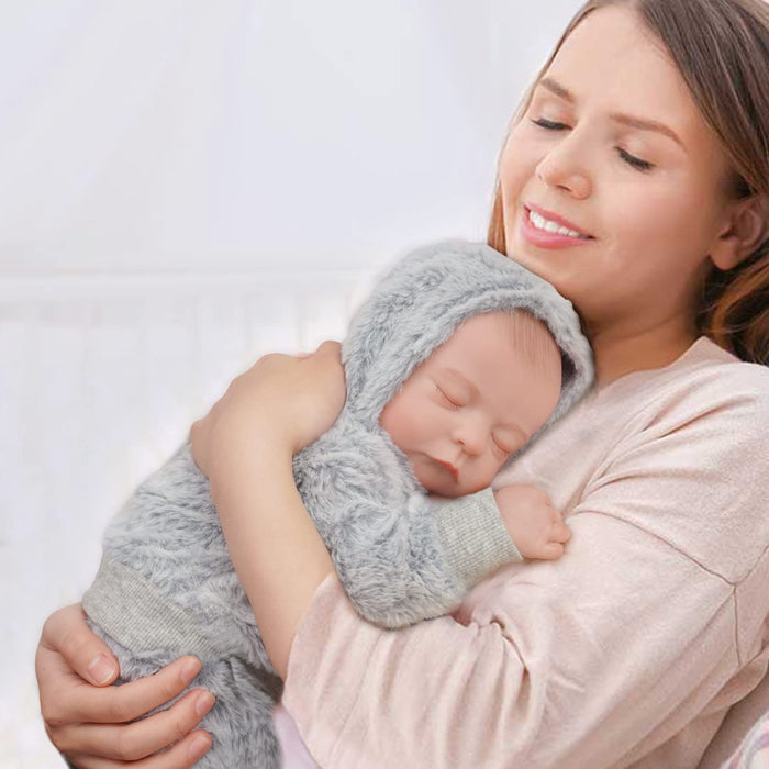Babeside Noah Realistic 20" Infant Truly Reborn Baby Doll Boy Grey Sweater