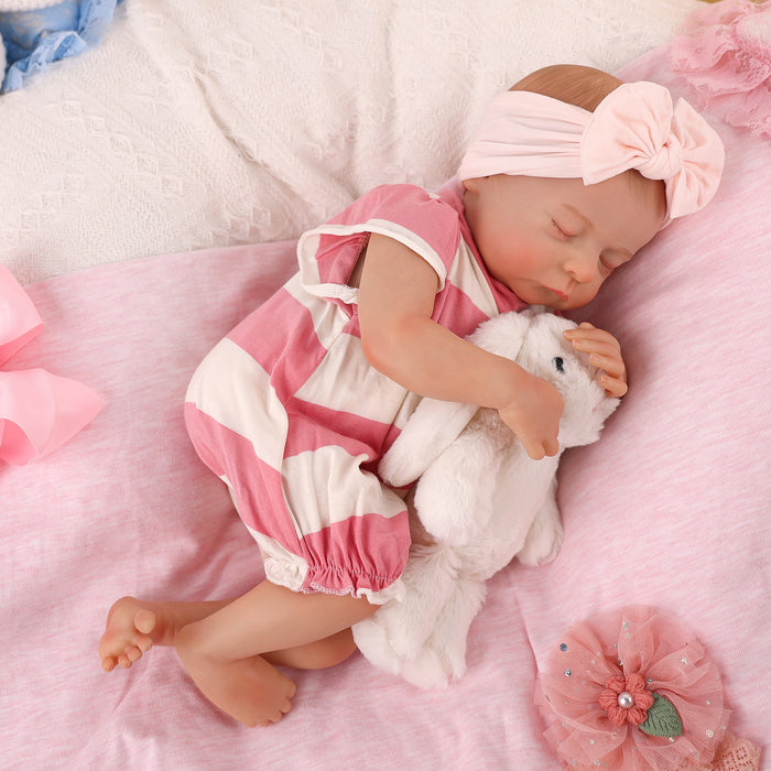 Babeside Noah Realistic 20" Infant Truly Reborn Baby Doll Pink Stripes Boy