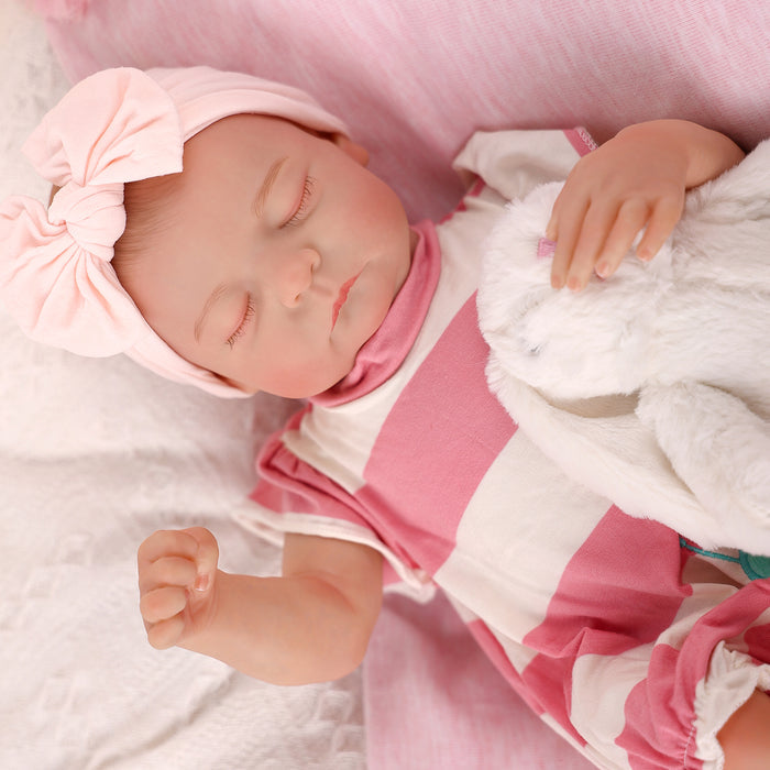 Babeside Noah Realistic 20" Infant Truly Reborn Baby Doll Pink Stripes Boy