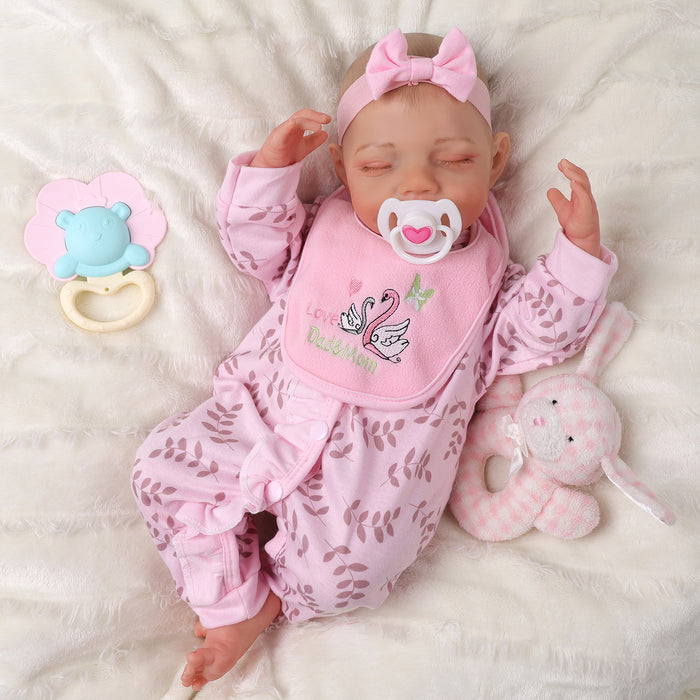 Babeside Olivia 20'' Realistic Reborn Baby Doll Sleeping Adorable Smiling Girl