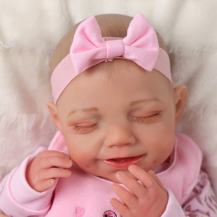 Babeside Olivia 20'' Realistic Reborn Baby Doll Sleeping Adorable Smiling Girl