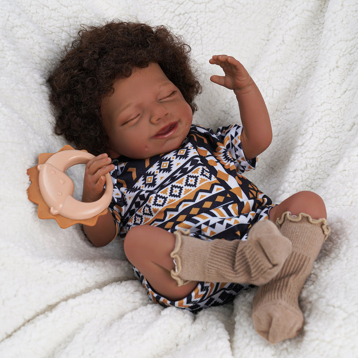 Babeside Olivia 20" Realistic Reborn Baby Dolls African American Adorable Smiling Boy