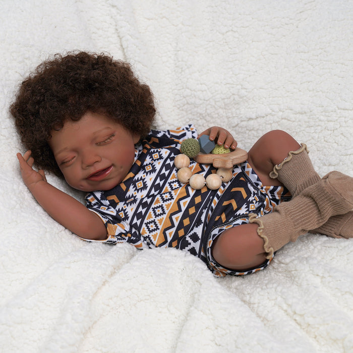 Babeside Olivia 20" Realistic Reborn Baby Dolls African American Adorable Smiling Boy