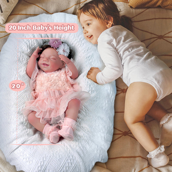 Babeside Olivia 20" Realistic Reborn Baby Dolls Infant Adorable Baby Flower