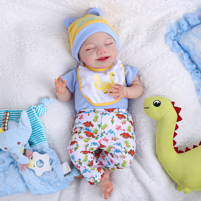 Babeside Olivia 20" Sleeping Reborn Baby Doll Infant Baby Smiling Boy with Dimple