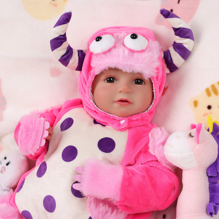 Babeside Quiet Leen 20" Awake Reborn Baby Doll Monster Infant Baby Girl