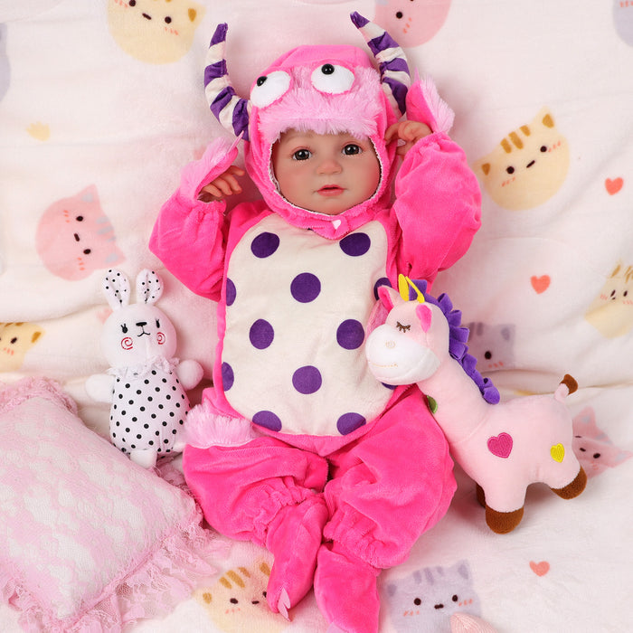 Babeside Quiet Leen 20" Awake Reborn Baby Doll Monster Infant Baby Girl