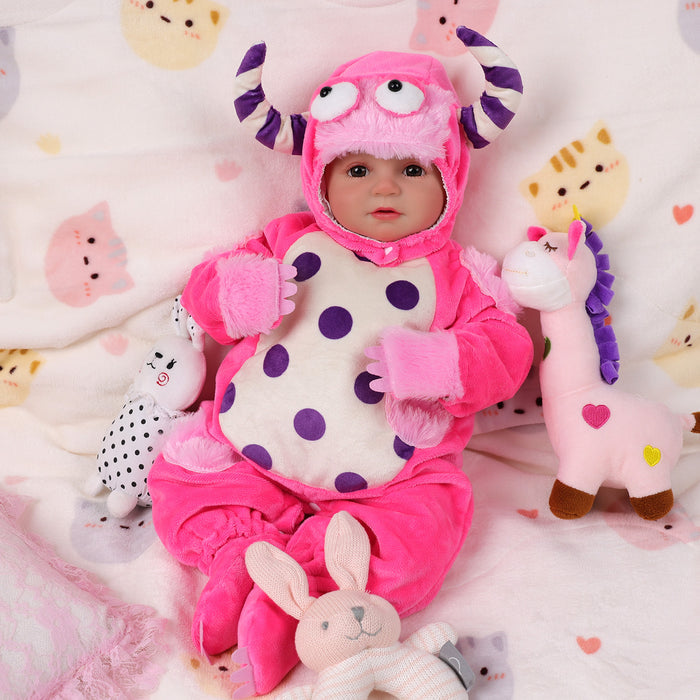 Babeside Quiet Leen 20" Awake Reborn Baby Doll Monster Infant Baby Girl