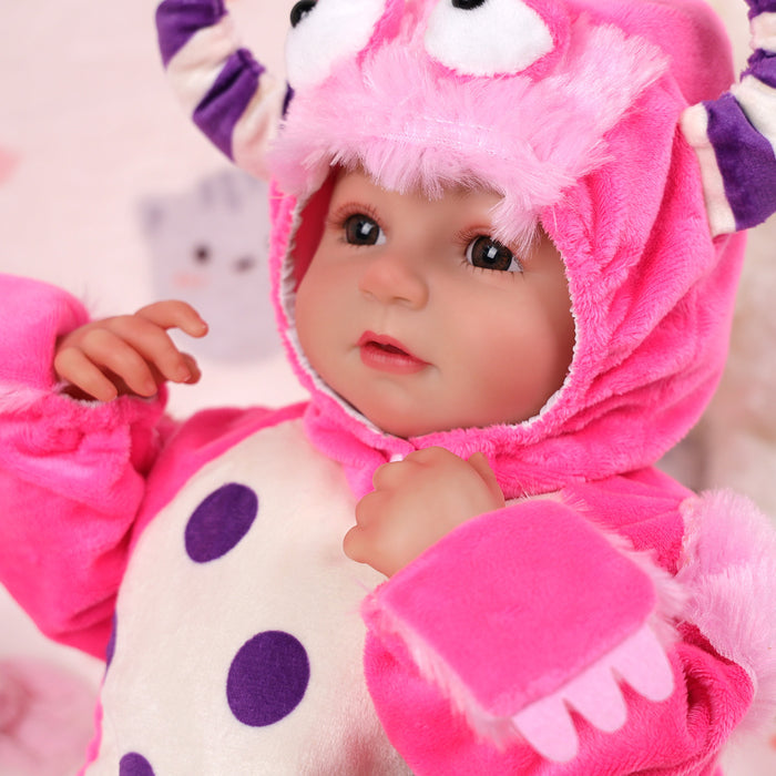 Babeside Quiet Leen 20" Awake Reborn Baby Doll Monster Infant Baby Girl