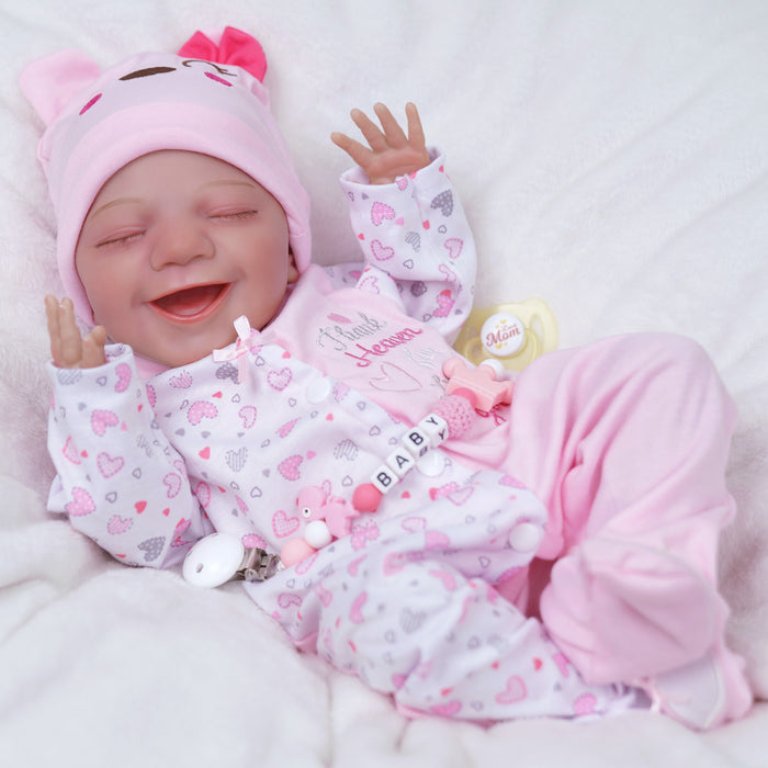 Babeside Real Lifelike Asleep Super Realistic Babies 20'' Reborn Cutest Infant Baby Girls Doll that Look Real Named Miley
