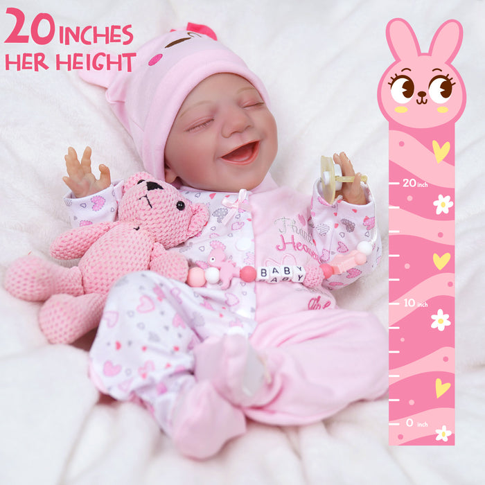Babeside Real Lifelike Asleep Super Realistic Babies 20'' Reborn Cutest Infant Baby Girls Doll that Look Real Named Miley