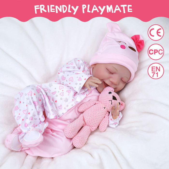 Babeside Real Lifelike Asleep Super Realistic Babies 20'' Reborn Cutest Infant Baby Girls Doll that Look Real Named Miley