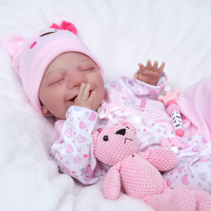 Babeside Real Lifelike Asleep Super Realistic Babies 20'' Reborn Cutest Infant Baby Girls Doll that Look Real Named Miley