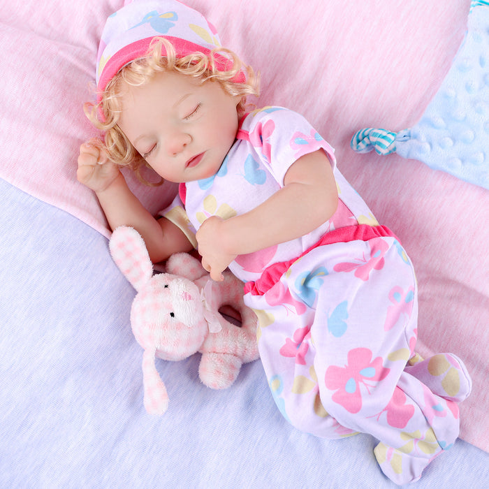 Babeside Realistic 17" Infant Truly Reborn Baby Doll Blonde Hair Girl Aurora