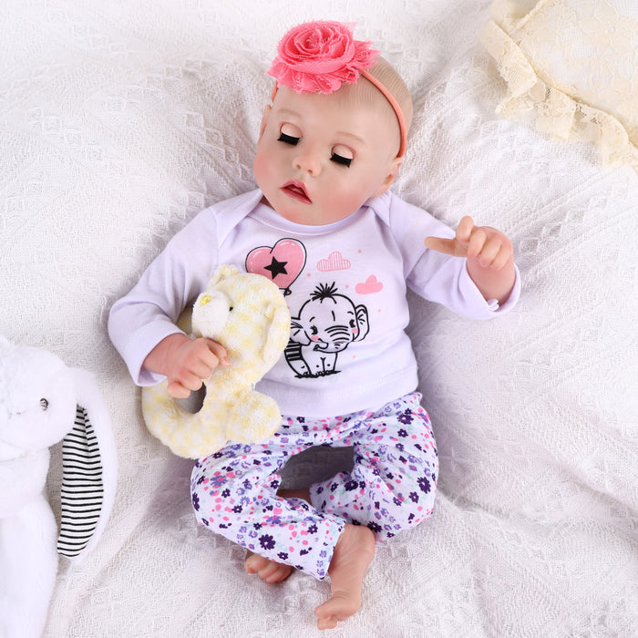 Babeside Realistic 17" Newborn Baby Girl Twinnie Open & Close Eyes