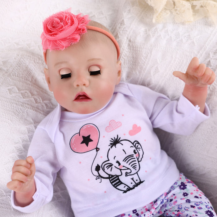Babeside Realistic 17" Newborn Baby Girl Twinnie Open & Close Eyes