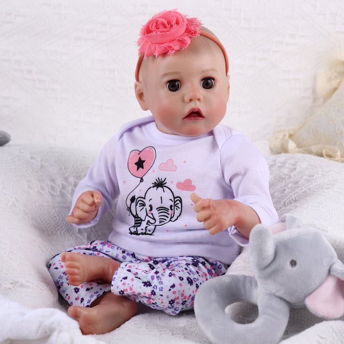 Babeside Realistic 17" Newborn Baby Girl Twinnie Open & Close Eyes