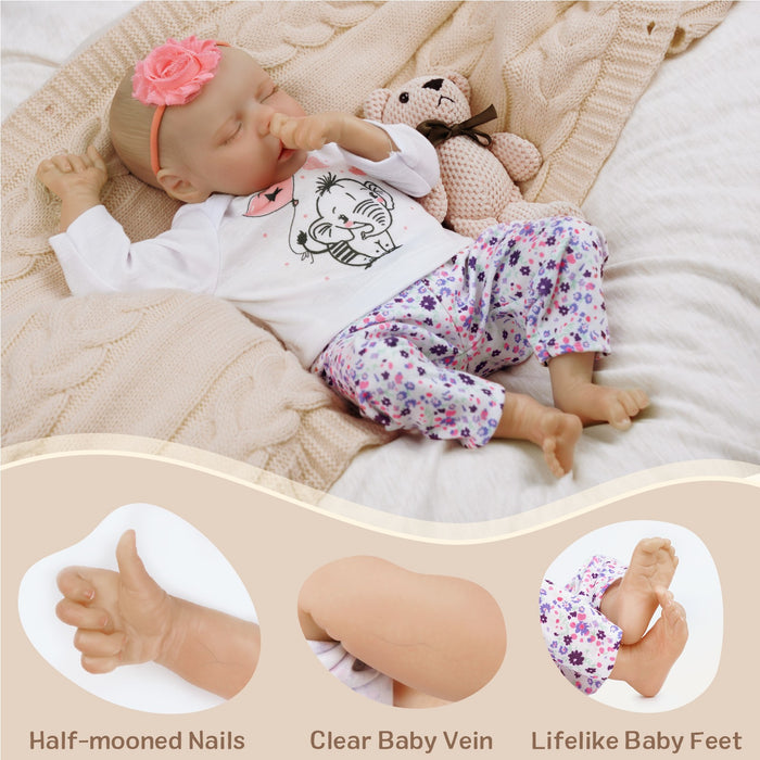 Babeside Realistic 17" Newborn Baby Girl Twinnie