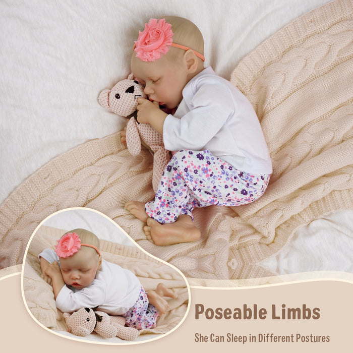 Babeside Realistic 17" Newborn Baby Girl Twinnie