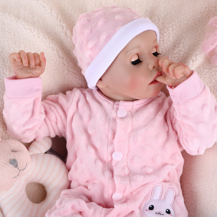 Babeside Realistic 17" Newborn Baby Pink Girl Twinnie Open & Close Eyes