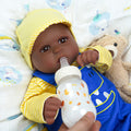 Babeside Realistic 20" Infant American African Blue Jumpsuit Reborn Baby Doll Boy Kimi