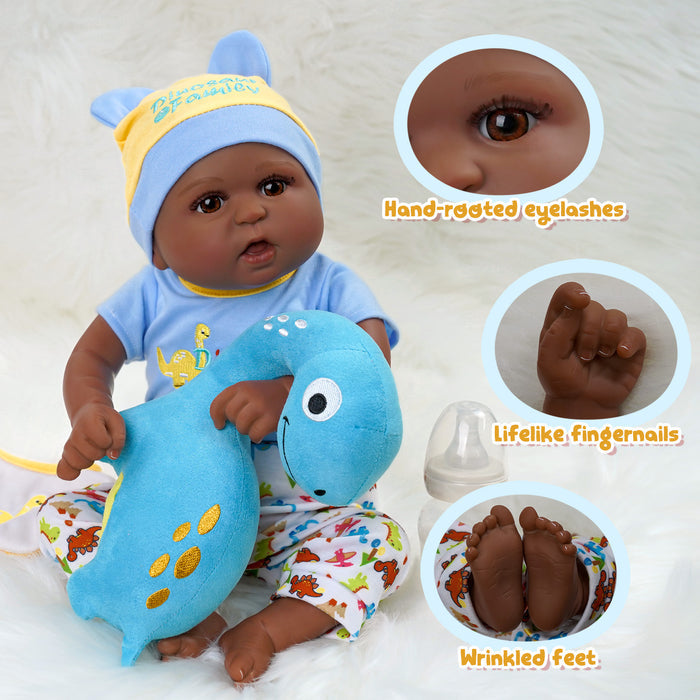 Babeside Realistic 20" Infant American African Reborn Baby Doll Adorable Boy Kimi