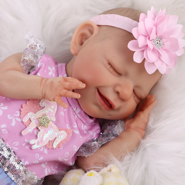 Babeside Reborn Baby Doll 20" Sleeping Infant Unicorn Dress Girl Angel