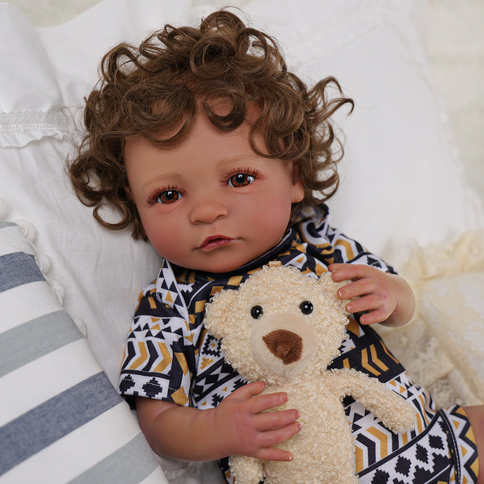 Babeside Simon 20'' Realistic Reborn Baby Doll African American Lovely Boy Awake Lifelike(Pre-Order, Ship Date: March 10）