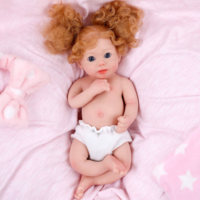 Babeside Stella 12" Full Silicone Reborn Baby Blue Eyes Doll Girl