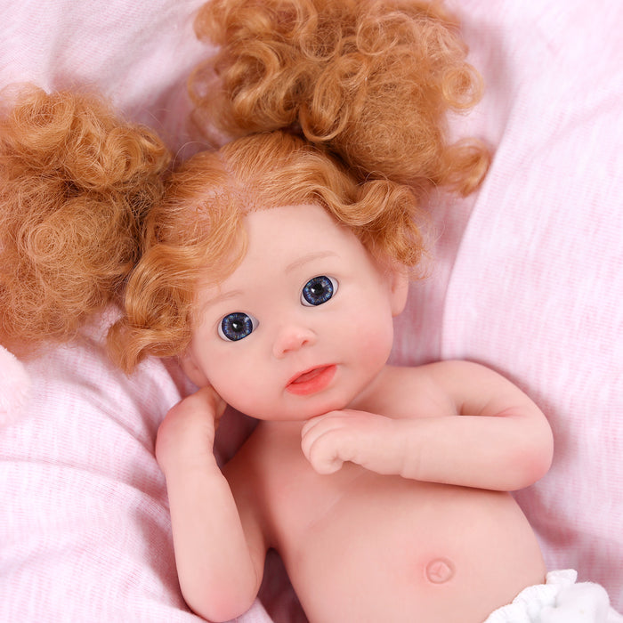 Babeside Stella 12" Full Silicone Reborn Baby Blue Eyes Doll Girl