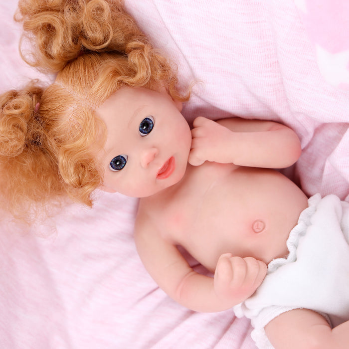 Babeside Stella 12" Full Silicone Reborn Baby Blue Eyes Doll Girl