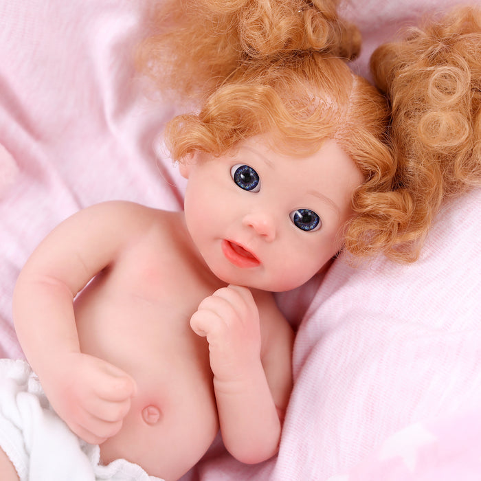 Babeside Stella 12" Full Silicone Reborn Baby Blue Eyes Doll Girl