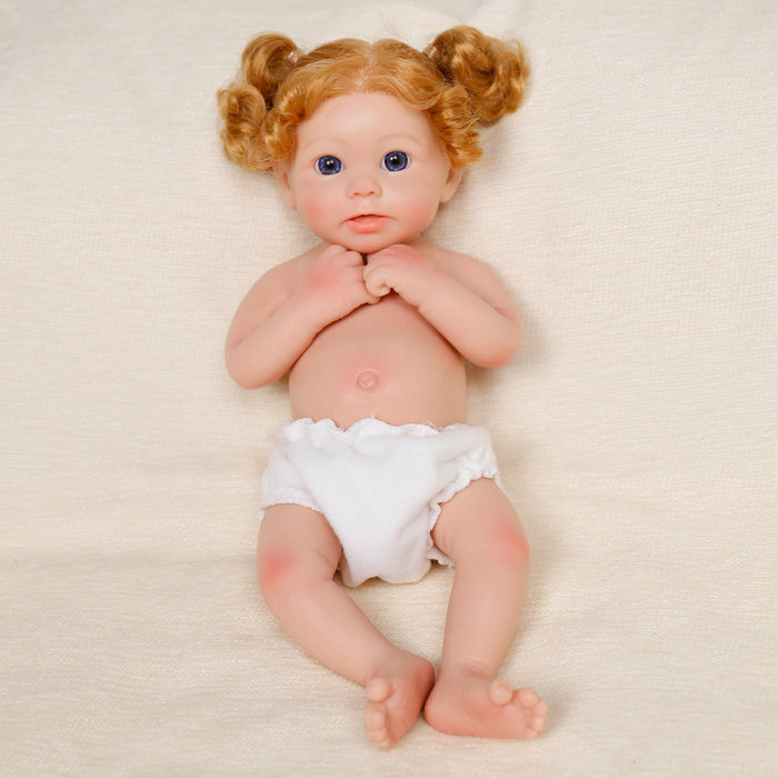 Babeside Stella 12" Full Silicone Reborn Baby Doll Blue Eyes Adorable Girl