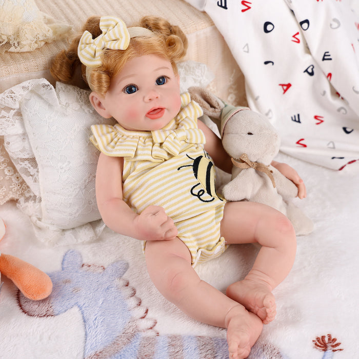 Babeside Stella 16'' Full Silicone Blue Eyes Adorable Baby Girl