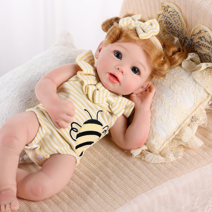 Babeside Stella 16'' Full Silicone Blue Eyes Adorable Baby Girl