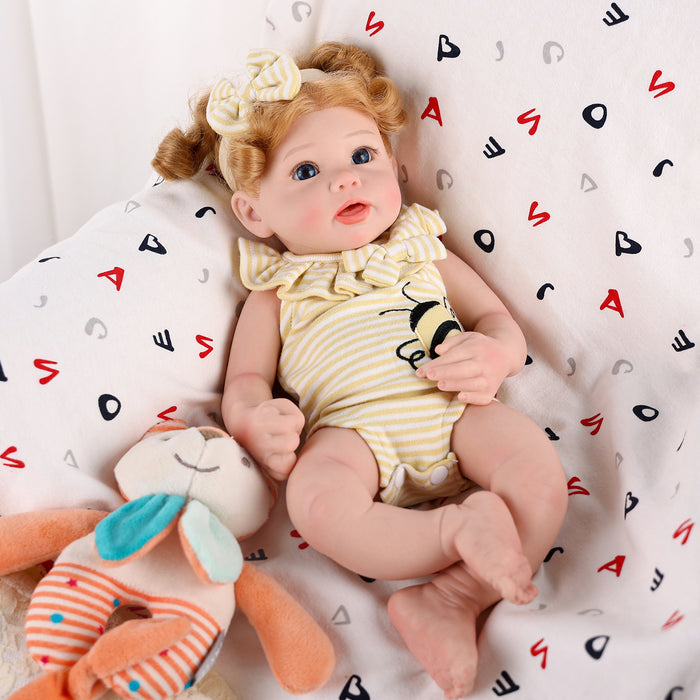 Babeside Stella 16'' Full Silicone Blue Eyes Adorable Baby Girl