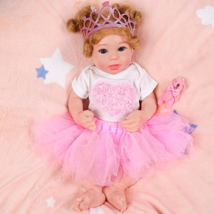 Babeside Stella 16'' Full Silicone Reborn Baby Doll Blue Eyes Adorable Girl
