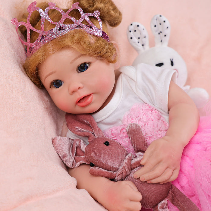 Babeside Stella 16'' Full Silicone Reborn Baby Doll Blue Eyes Adorable Girl