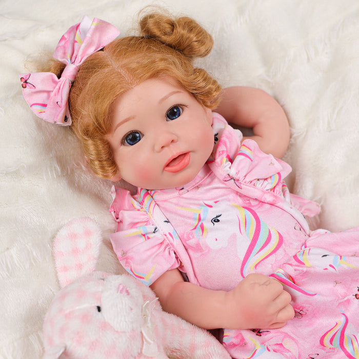 Babeside Stella 16'' Reborn Baby Doll Full Silicone Blue Eyes Adorable Baby Girl